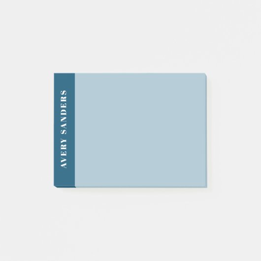 Moderne Blaue Farbkombination Post-it Klebezettel (Vorderseite)