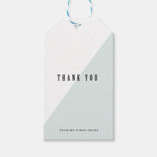 MODERNE BLAUE FARBLOCK WEDD Geschenkmarken Geschenkanhänger