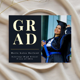 Moderne blaue Foto-Abschlussankündigung 2026 Folien Feiertagspostkarte