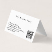 Moderne Blaue Foto- und QR-Code-Tech-Professionell Visitenkarten (Rückseite)