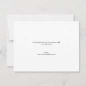 Moderne Blaue Fotocollage-Baby-Party Dankeskarte (Rückseite)