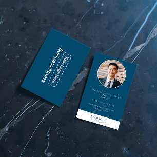 Moderne blaue Fotografie mit Ihrem Logo Visitenkarte