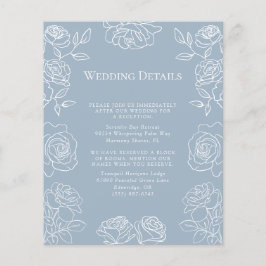 Moderne, blaue französische Rose Hochzeitsdetails