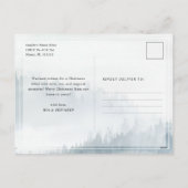 Moderne Blaue Frohe Feiertage Feiertagspostkarte (Rückseite)