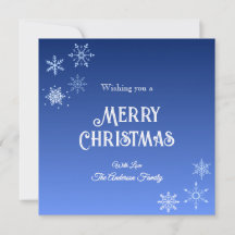 Moderne blaue frohe Weihnachtsschneeflocken
