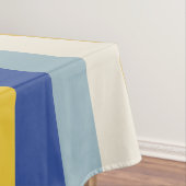 Moderne blaue gelbe Sahne Streifen Hanukkah Tischdecke (Beispiel)