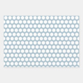 Moderne blaue Geometrie, Polka Dot & Trees Geschenkpapier Set (Vorderseite 2)