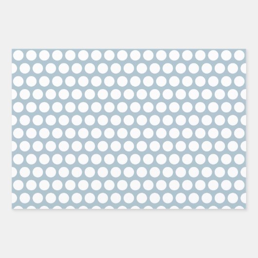 Moderne blaue Geometrie, Polka Dot & Trees Geschenkpapier Set (Vorderseite 2)