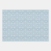 Moderne blaue Geometrie, Polka Dot & Trees Geschenkpapier Set (Vorderseite)