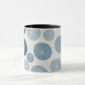 Moderne Blaue Geometrie Tasse (Zentrum)