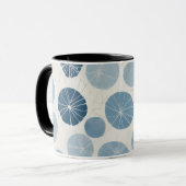 Moderne Blaue Geometrie Tasse (Vorderseite Links)