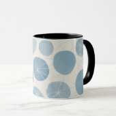 Moderne Blaue Geometrie Tasse (VorderseiteRechts)