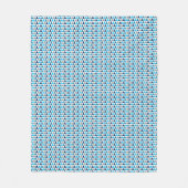 Moderne blaue geometrische Dreiecksstruktur Kusche Fleecedecke (Vorderseite)