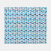 Moderne blaue geometrische Dreiecksstruktur Kusche Fleecedecke (Vorderseite (Horizontal))