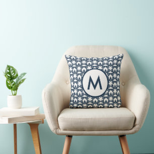 Moderne Blaue Geometrische Sterne Personalisiert Kissen