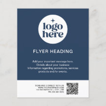 Moderne blaue Geschäftsanpassung Logo QR-Code Gesc