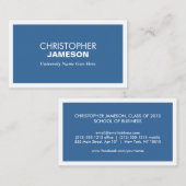 MODERNE BLAUE GESCHÄFTSKARTE FÜR STUDENTEN DER UNI TELEFONNUMMERKARTE (Vorne/Hinten)