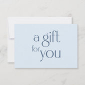 Moderne blaue Geschenkkarte (Vorderseite)