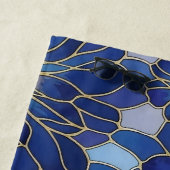 Moderne Blaue Gold Blumenmuster Strandtuch (Beispiel)