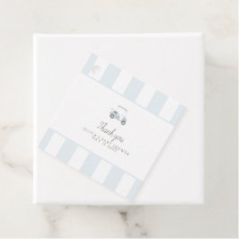 Moderne blaue Golfwagen begünstigen Tag Geschenkanhänger