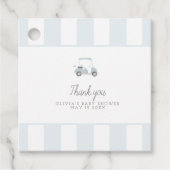 Moderne blaue Golfwagen begünstigen Tag Geschenkanhänger (Vorderseite)