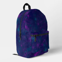 Moderne Blaue Gradienten Kosmos Weltraumgalaxie Ju Bedruckter Rucksack