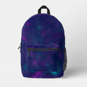 Moderne Blaue Gradienten Kosmos Weltraumgalaxie Ju Bedruckter Rucksack (Vorderseite)