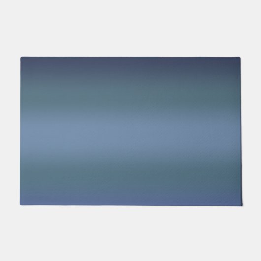 Moderne blaue Gradientengalaxie Fußmatte (Vorderseite)