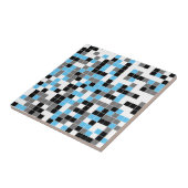 Moderne, blaue, graue geometrische Keramik Tile Fliese (Seite)