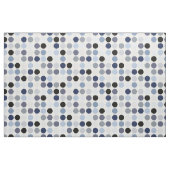 moderne blaue graue Punkte-Muster-Monogramm Stoff (Yard (91,4 cm))