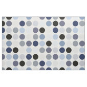 moderne blaue graue Punkte-Muster-Monogramm Stoff (Fat Quarter (45,7 x 55,9 cm))