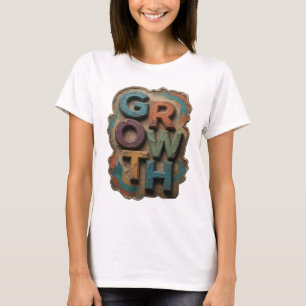 Moderne blaue GROWTH-künstlerische Motiv T-Shirt