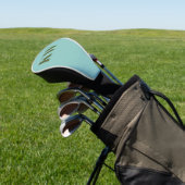 Moderne blaue grüne Monogrammanfänge personalisier Golf Headcover (In SItu)