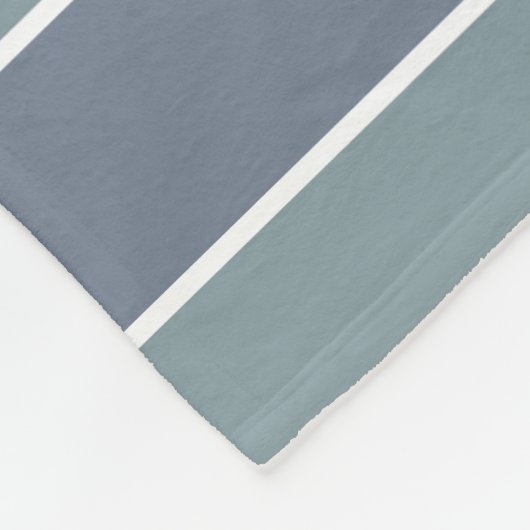 Moderne blaue grüne Streifen Fleecedecke (Ecke)