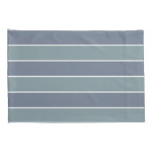 Moderne blaue grüne Streifen Kissenbezug (Rückseite-Rechts)