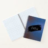Moderne Blaue Grunge-Spiral-Journal Notizblock (Innenseite)