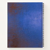Moderne Blaue Grunge-Spiral-Journal Notizblock (Rückseite)