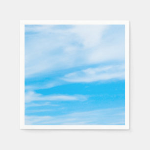Moderne Blaue Himmel Weiße Wolken Vorlage Elegant Serviette