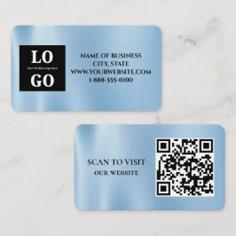 Moderne blaue Himmelstextur mit individuellem Logo Visitenkarte