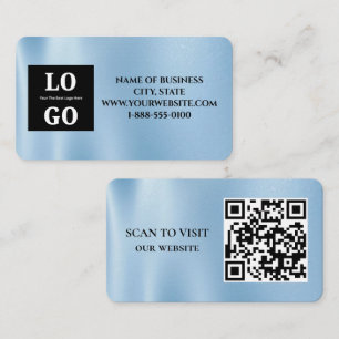 Moderne blaue Himmelstextur mit individuellem Logo Visitenkarte