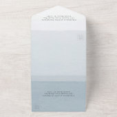 Moderne Blaue Hochzeit All In One Einladung (Außenbereich)