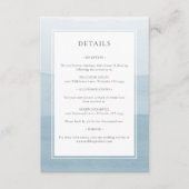 Moderne Blaue Hochzeit Begleitkarte (Vorderseite)