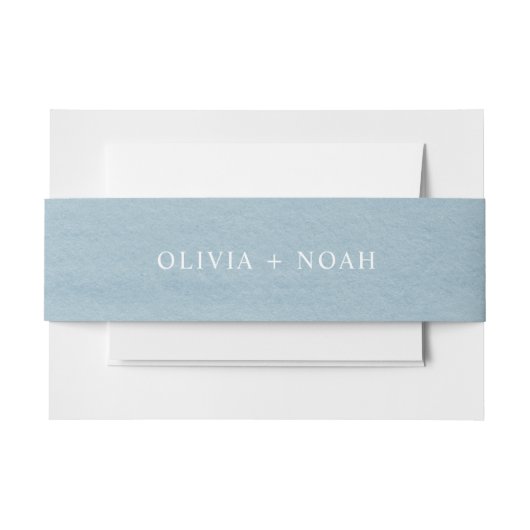 Moderne Blaue Hochzeit Einladungsbanderole (Vorderseite Beispiel)