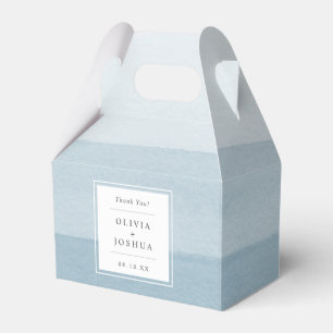 Moderne blaue Hochzeit Geschenkschachtel