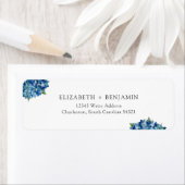 Moderne Blaue Hortensien Hochzeit RSVP Rücksendead (Insitu)