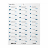 Moderne Blaue Hortensien Hochzeit RSVP Rücksendead (Vorne)