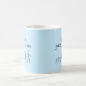Moderne blaue Inspiration ist ein guter Mensch Kaffeetasse (Mittel)