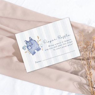 Moderne blaue Jeansstreifen Baby Shower Begleitkarte