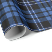 Moderne blaue Karo-Muster Geschenkpapier (Rolleneckpunkt)