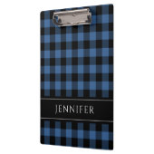 Moderne blaue Karos Klemmbrett (Links)